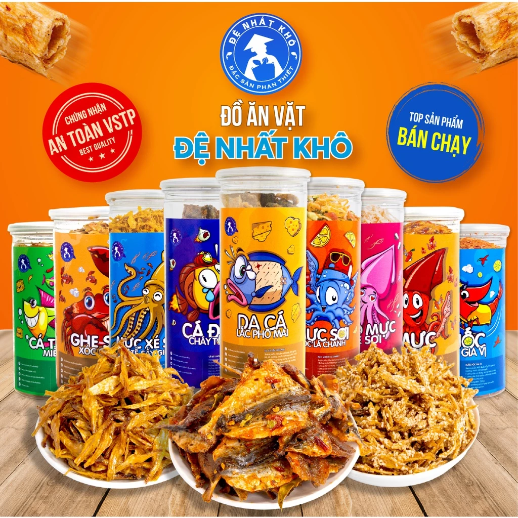 Đồ ăn vặt ngon giá rẻ Đệ Nhất Khô 22 món đặc sản Phan Thiết
