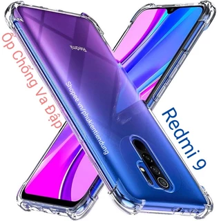 Ốp Lưng Redmi 9 / Poco M2 Dẻo Trong Suốt Chống Va Đập Có Gù Bảo Vệ 4 Gốc Silicon Cao Cấp