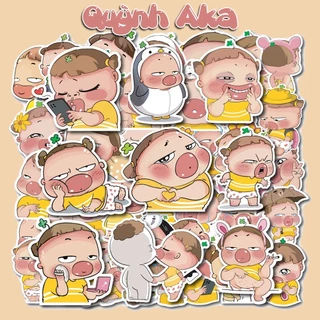 Sticker Quỳnh Aka Cute Icon dán laptop, điện thoại, đàn, mũ bảo hiểm, vali