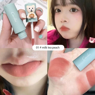 Nhung Matte Son Môi Blush Chống Thấm Nước Lâu Dài Gấu Dễ Thương Son Bóng Chống Dính Cốc Trang Điểm Môi Tint Bùn Mỹ Phẩm Trang Điểm