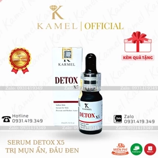 Serum Detox X5 - Xoá Mụn Da Sần Vỏ Cam, Mờ Thâm Nám Kiềm Dầu Thu Nhỏ Lỗ Chân Lông Giúp Da Đều Mầu Trắng Da Kamel(Karmel)