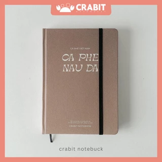 Sổ tay A5 130gsm grid ô vuông ghi chép bullet journal Crabit Phê Phin Collection - Sổ Cà phê Nâu đá