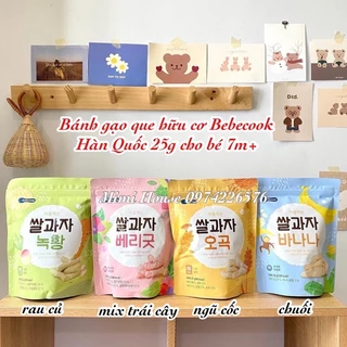 [Date 10-11/2024]Bánh que gạo lứt hữu cơ Bebecook 25g Hàn Quốc cho bé từ 7 tháng
