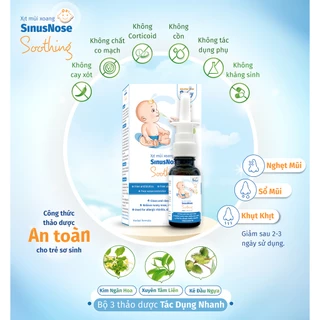 Xịt Mũi Thảo Dược SinusNose Soothing Dùng Cho Bé Từ 0 Tháng Tuổi