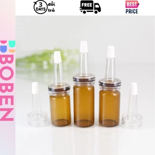 10 Lọ Chiết Serum 5ml/10ml Nút Nhọn - Chai Chiết Tinh Dầu Lọ Nâu  Nắp Nhọn - Dụng Cụ Spa