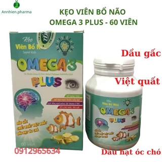 Kẹo viên bổ não Omega 3 Plus bổ sung DHA hỗ trợ phát triển não bộ, giúp tăng khả năng tập trung của trẻ, tốt cho não bé