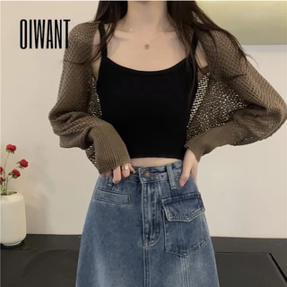 Áo Khoác Cardigan Dệt Kim Tay Dài Màu Trơn Thời Trang 2023 Dành Cho Nữ Sự Bảo Vệ