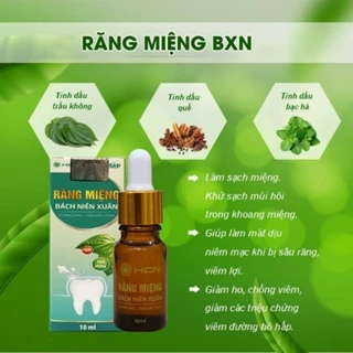 date 2027 Tinh dầu Răng miệng Bách Niên Xuân 10ml Giúp Sạch Miệng, Giảm Hôi Miệng, Sâu Răng