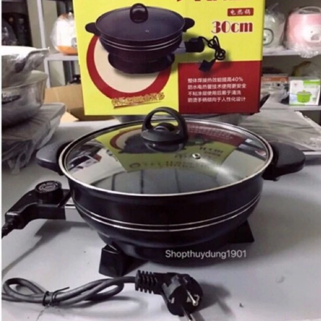 Chảo điện đa năng chống dính. Nồi lẩu điện. Bảo hành 12 tháng