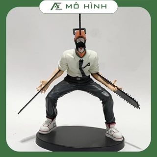 Mô hình anime Denji quỷ cưa máy cao 20cm nặng 300gm, Figure chainsaw man NO BOX decor trang trí PC làm quà tặng