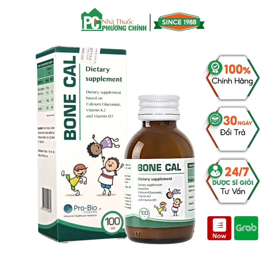 Canxi Hữu Cơ Cho Bé Bone Cal Giúp Xương Chắc Khỏe & Phát Triển Chiều Cao Tối Ưu (Chai 100ml)