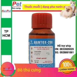 HCM-Thuốc muỗi, ruồi, kiến, gián HANTOX 50ml, - dạng pha nước phun - 316-HP10071LV