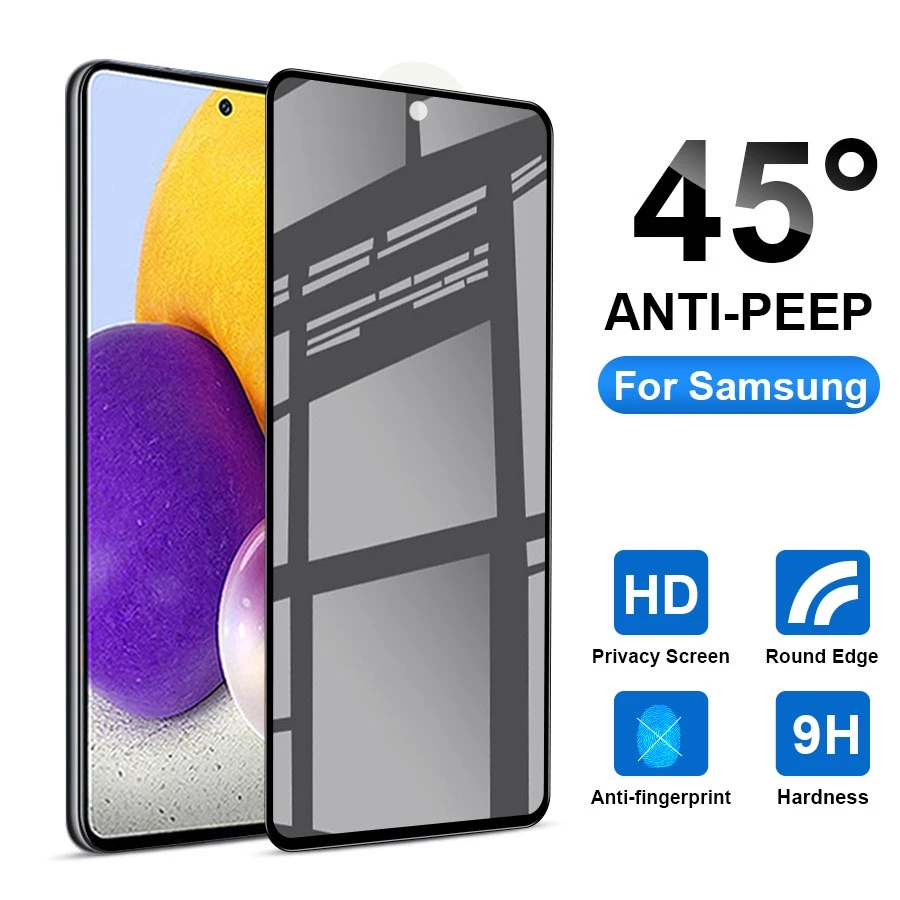 Toàn Bộ Ốp Điện Thoại Kính Cường Lực Cho Samsung Galaxy S21 S10 S20 FE Note 10 Lite A73 A53 A33 A23 A13 A12 A72 A52 A32 A22 A42 A11 A50 A70 A30 A20 M52 M53