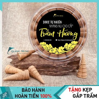 Nhang trầm hương cao cấp xông nhà hương thơm dịu - Hộp 38 nụ trầm khói ngược