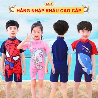 Đồ bơi cho bé trai và bé gái 5-10 tuổi nhập khẩu cao cấp họa tiết hoạt hình Baby-S, Đồ bơi liền thân cho bé – SDB013