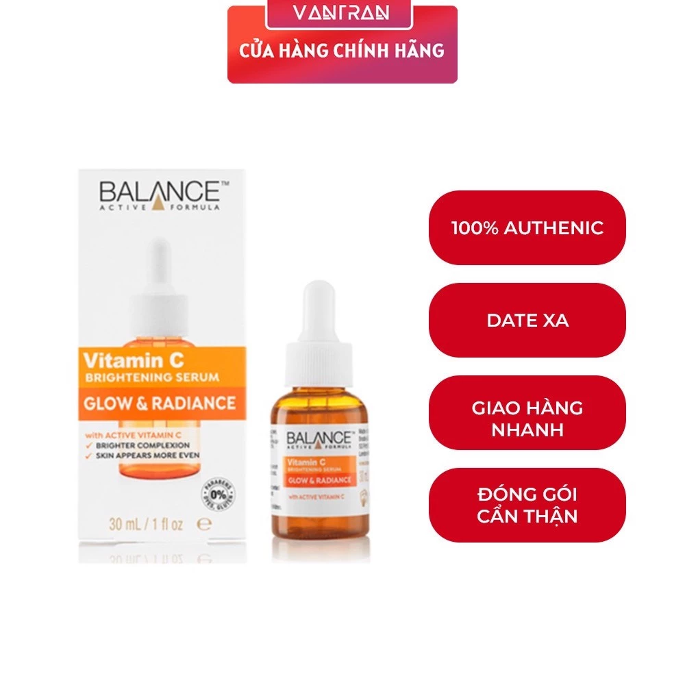 Tinh Chất Làm Sáng Da Balance Vitamin C Brightening Serum Glow & Radiance 30ml