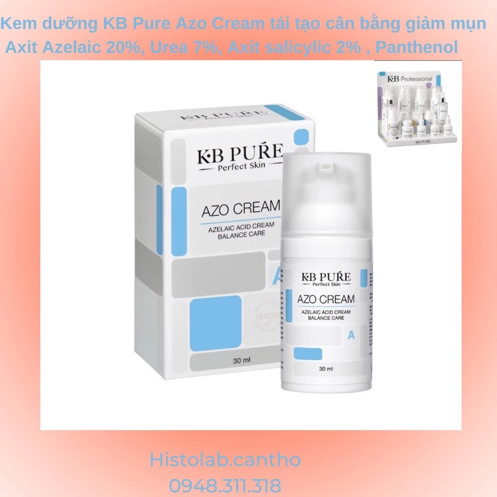 [CÔNG TY] KB PURE AZO CREAM KEM TÁI TẠO CÂN BẰNG GIẢM MỤN 30ML