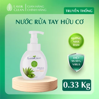 [RẺ VÔ ĐỊCH] Nước rửa tay dạng bọt Layer Clean 330ml hương lô hội