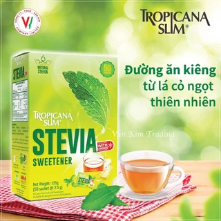 Đường ăn kiêng từ lá cỏ ngọt Stevia Tropicana Slim, dùng cho người tiểu đường ăn kiêng