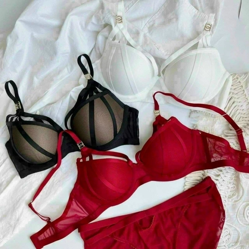 Set đồ lót cao cấp cực cực sexy và quyến rũ-Set đồ Lót Mềm Mại Có Thể Điều Chỉnh Có Gọng Nâng Ngực Cho Nữ