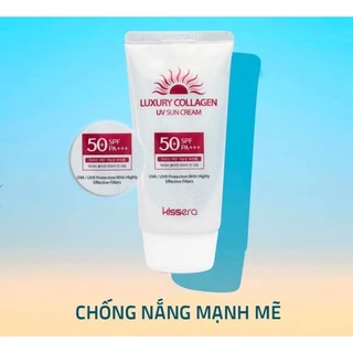 Kem Chống Nắng Kissera 50spf+++ 70ml Bổ Sung Colllagen Hàn Quốc