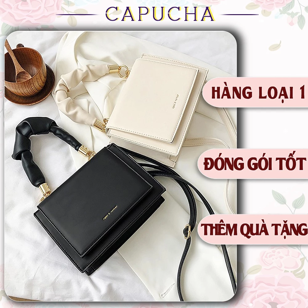 Túi xách nữ đeo chéo dáng vuông chất da mềm mịn phong cách Hàn Quốc Capucha T183
