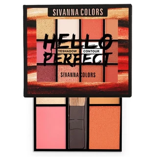 Bảng Phấn Mắt và Má Hồng Highlight Sivanna Colors Hello Perfect 2 tầng HF5016