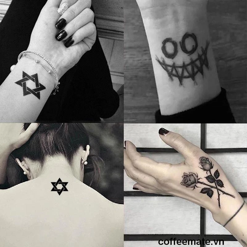 【Tattoo】Hình Xăm Dán Tạm Thời Chống Nước 10cmx6cm Chống Thấm Nước 10~15 Ngày