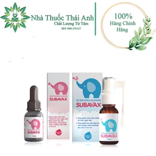 Xịt, Nhỏ Mũi Họng Lợi Khuẩn Subavax