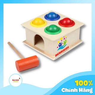 Bộ Đồ Chơi Hộp Đập Bóng Đồ Chơi Gỗ Giúp Bé Luyện Tay, Nhận Biết Màu Sắc