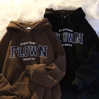 Áo hoodie Cỡ Lớn In Chữ Phong Cách hip hop Đường Phố Hàn Quốc Thời Trang Mùa Đông Cho Nam Và Nữ