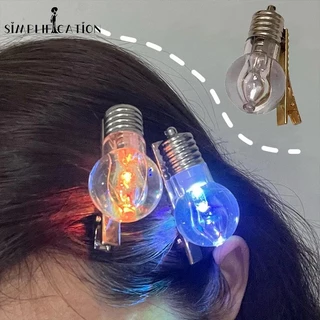 Kẹp Tóc Hình Bóng Đèn / Đèn LED Phát Sáng Vui Nhộn Sáng Tạo