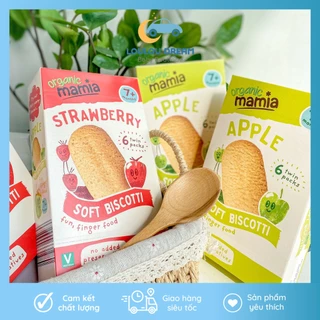 Bánh quy mềm ăn dặm hữu cơ Mamia Organic Soft Biscotti cho bé từ 7 tháng tuổi