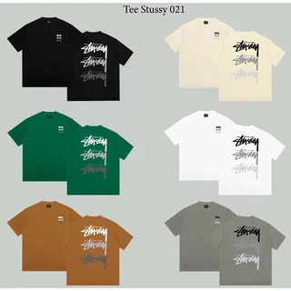 Áo Thun Tay Lỡ Stussy 021 , áo phông Unisex Form rộng oversize, chất liệu Cotton. - Hàng chuẩn hình