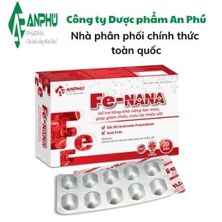 Viên bổ máu Sắt Hữu cơ, acid folic, DHA, các vitamin & khoáng chất Fe-Nana