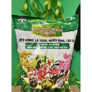 Phân bón hữu cơ vi sinh Quế Lâm túi 2kg bón lót dành cho trồng rau, hoa cây cảnh giúp thân cứng, lá xanh, nhiều hoa