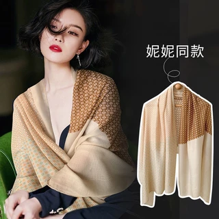 Khăn Choàng Lụa Cotton Chống Nắng Đa Năng Phong Cách Phương Tây Thời Trang Xuân Hè Cho Nữ