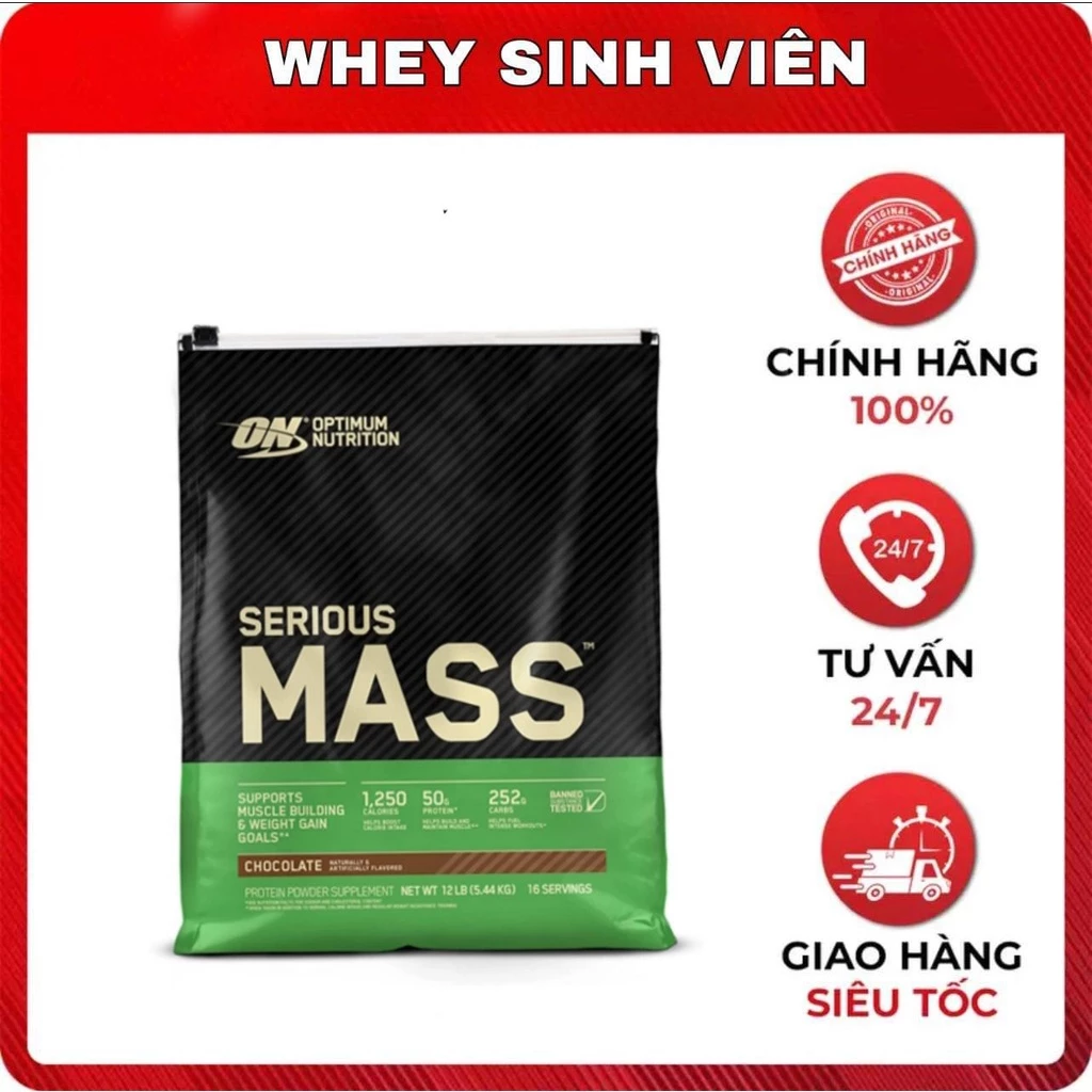 Sữa Tăng Cân Cho Người Gầy On Optimum Nutrition Serious Mass - 5,4KG TẠI WHEYSINHVIEN.COM GYMST