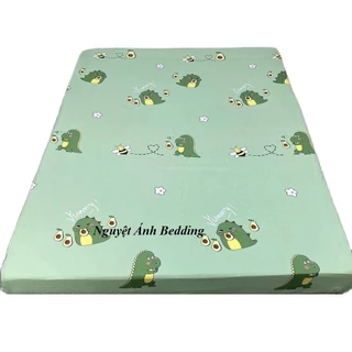 (Giá rẻ) ⚡ Lẻ Ga trải giường kích thước 1m2 1m6 1m8 2m2 ploy cotton nhiều mẫu - Mẫu Khủng long bơ - Nhiều mẫu đẹp