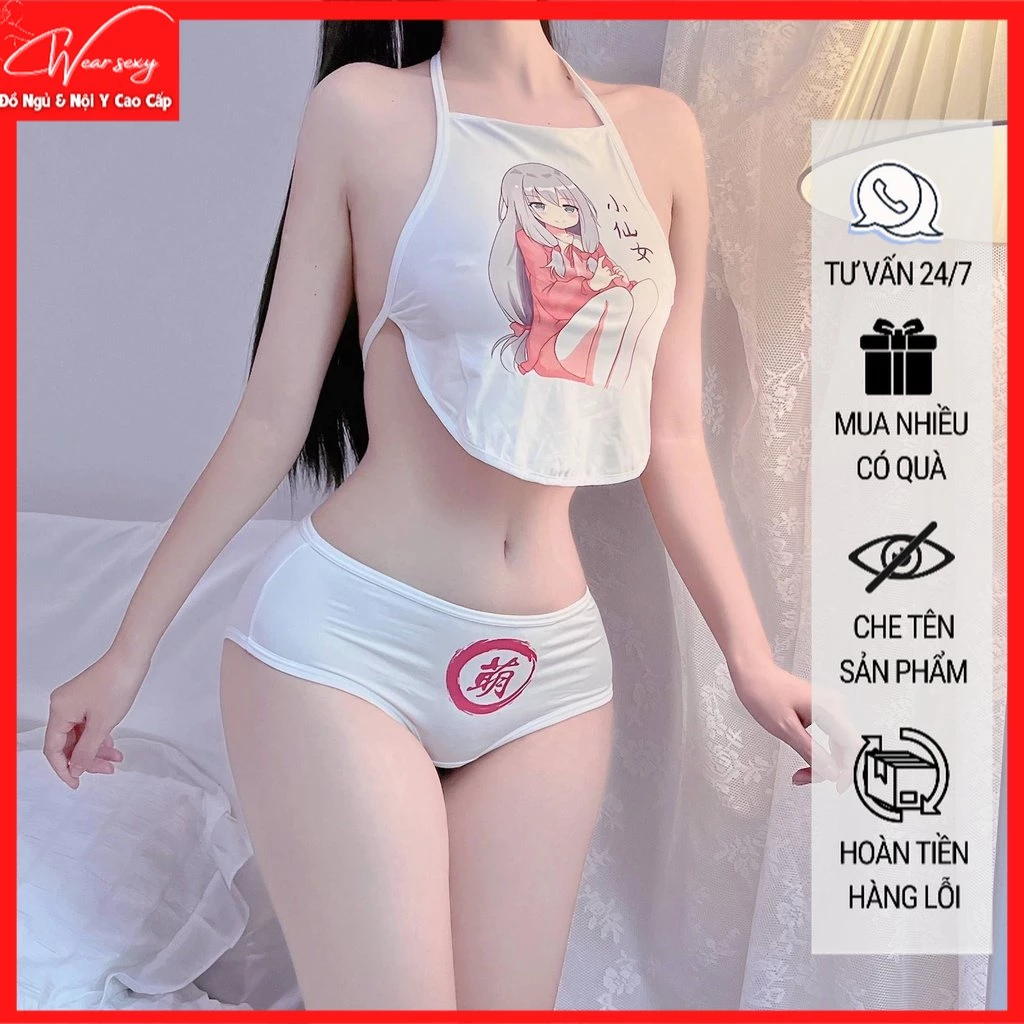 Bộ Đồ Ngủ Hóa Trang Nhân Vật Anime Dễ Thương Quyến Rũ Cho Nữ AN100 [CWEAR.SEXY_ĐỒ NGỦ & NỘI Y CAO CẤP]