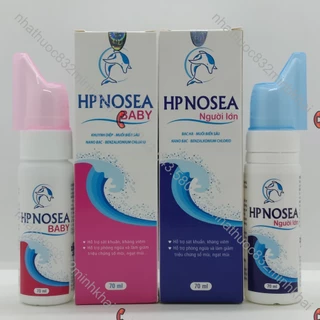 Xịt mũi HP NOSEA BABY/Người lớn chai 70ml - Hỗ trợ phòng ngừa và làm giảm triệu chứng sổ mũi, ngạt mũi