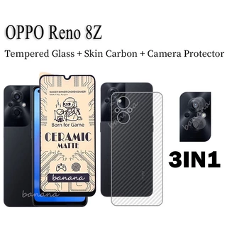 Kính Cường Lực Bảo Vệ camera + Phim Dán Mặt Sau 3 Trong 1 Cho OPPO Reno 8z 8 Z Reno 8 8 pro Reno 7 6 5 7z 6z 8z