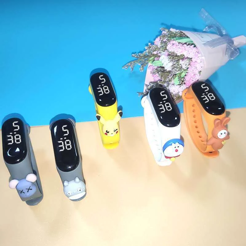 Đồng hồ led có hình thú cho bé, đồng hồ bé trai gái điện tử đeo tay