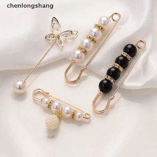 Set 3 Ghim Cài Áo Đính Đá / Ngọc Trai Nhân Tạo Thời Trang