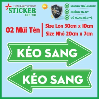 🔥🔥🔥  02 STICKER DÁN MŨI TÊN KÉO SANG HAI BÊN TRÁI PHẢI DÁN CỬA LÙA...