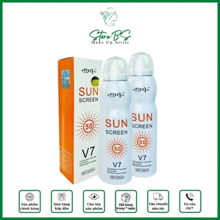 Xịt chống nắng- Sun Screen V7( lên tone, chống lão hóa, ko bết dính )- 100% Hàn Quốc