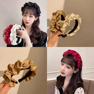 Băng Đô Cài Tóc Bằng Lụa Satin Phong Cách Retro Cho Nữ