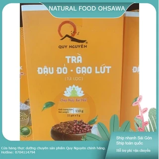 Trà đậu đỏ gạo lứt Quy Nguyên hộp 22 túi lọc [Natural Food Ohsawa]