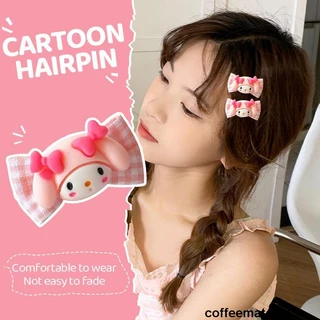 【coffeemate】⚡Kuromi/ Sanrio Kẹp Tóc Hình Hoạt Hình Dễ Thương Cho Bé Gái