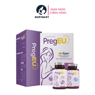 Vitamin Bầu Tổng Hợp PregEU Bổ sung DHA, Canxi & Vi Chất Cho Bà Bầu, Phụ Nữ Mang Thai Và Cho Con Bú 60 Viên/2 Lọ